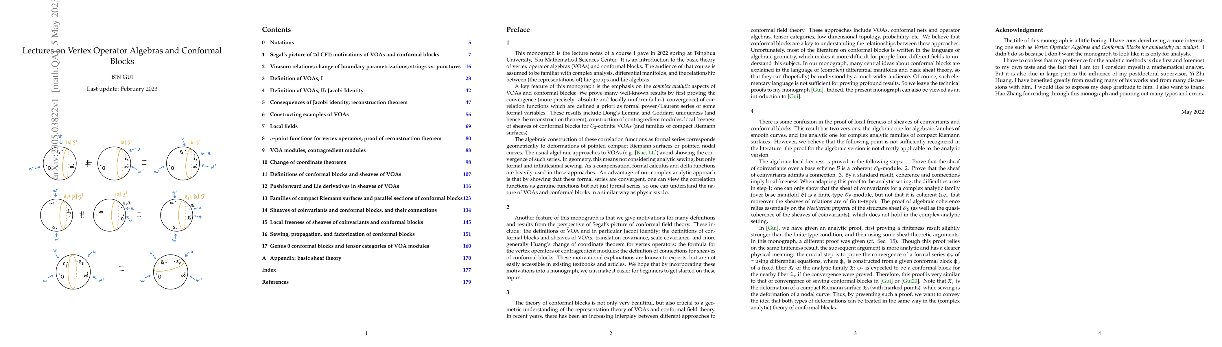 Thumbnail for Lectures on Vertex Operator Algebras and Conformal Blocks