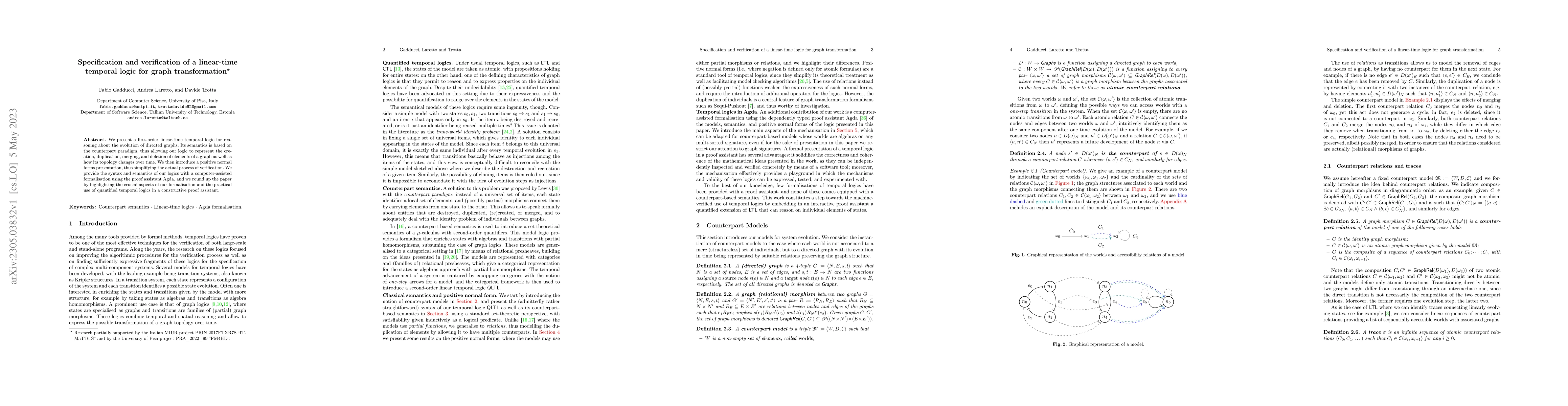 Thumbnail for Specification and verification of a linear-time logic for graph
  transformation