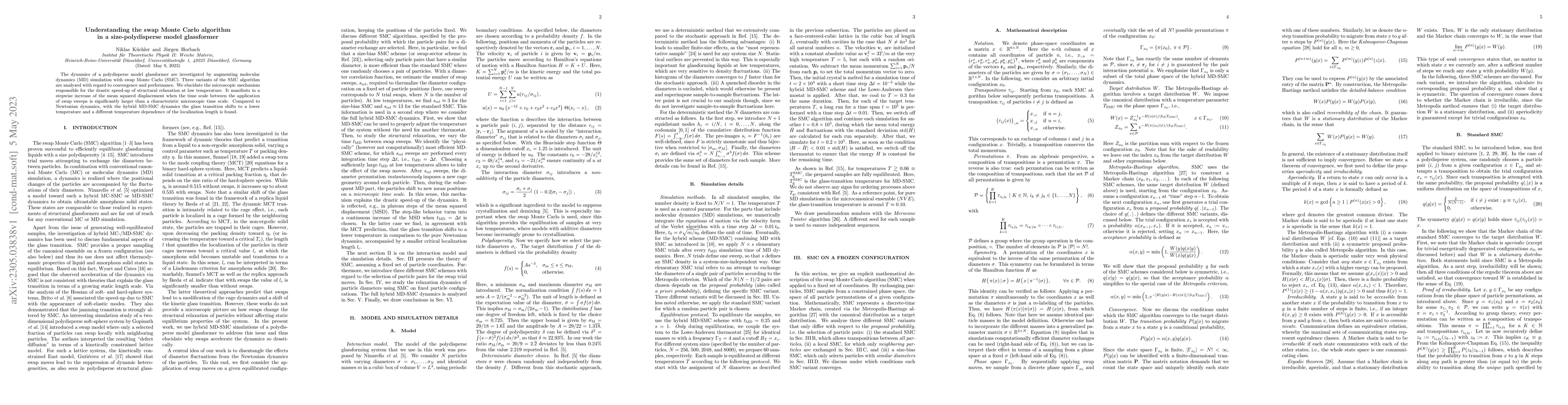 Thumbnail for Understanding the swap Monte Carlo algorithm in a size-polydisperse
  model glassformer