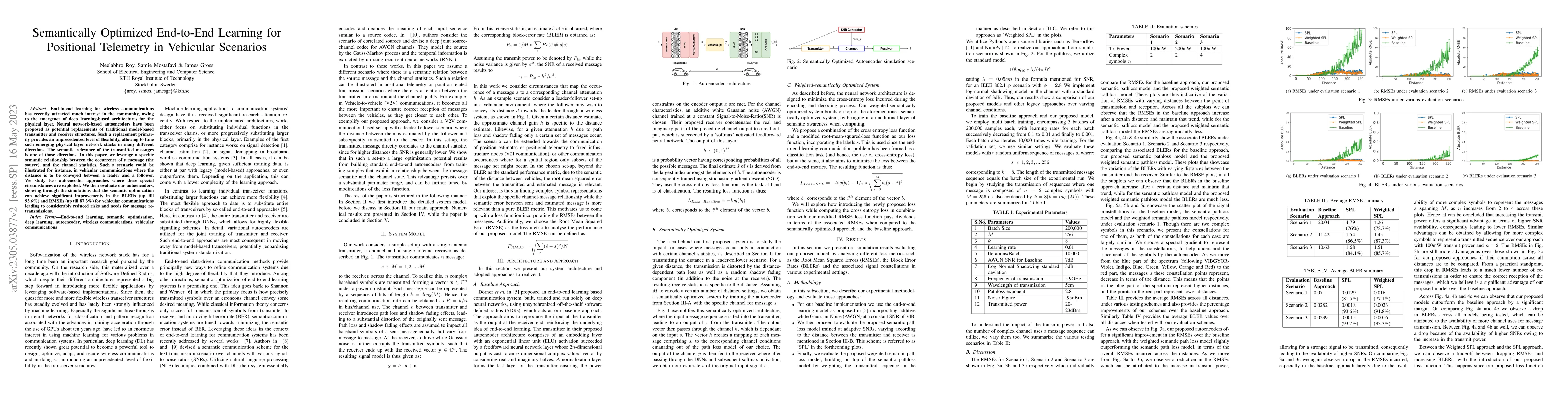 Thumbnail for Semantically Optimized End-to-End Learning for Positional Telemetry in
  Vehicular Scenarios