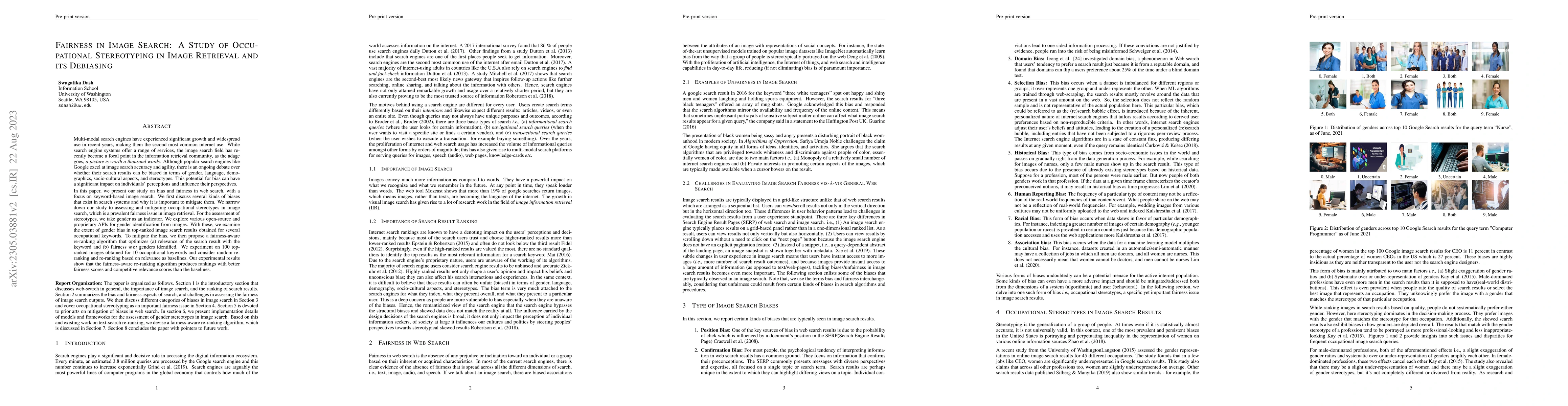 Thumbnail for Fairness in Image Search: A Study of Occupational Stereotyping in Image
  Retrieval and its Debiasing