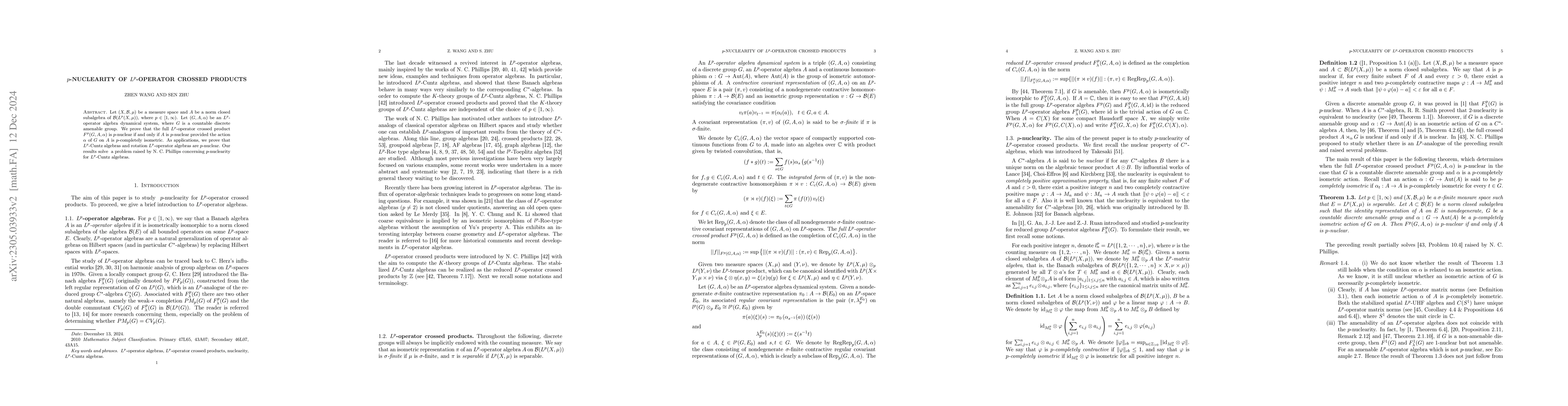 Thumbnail for $p$-nuclearity of $L^p$-operator crossed products