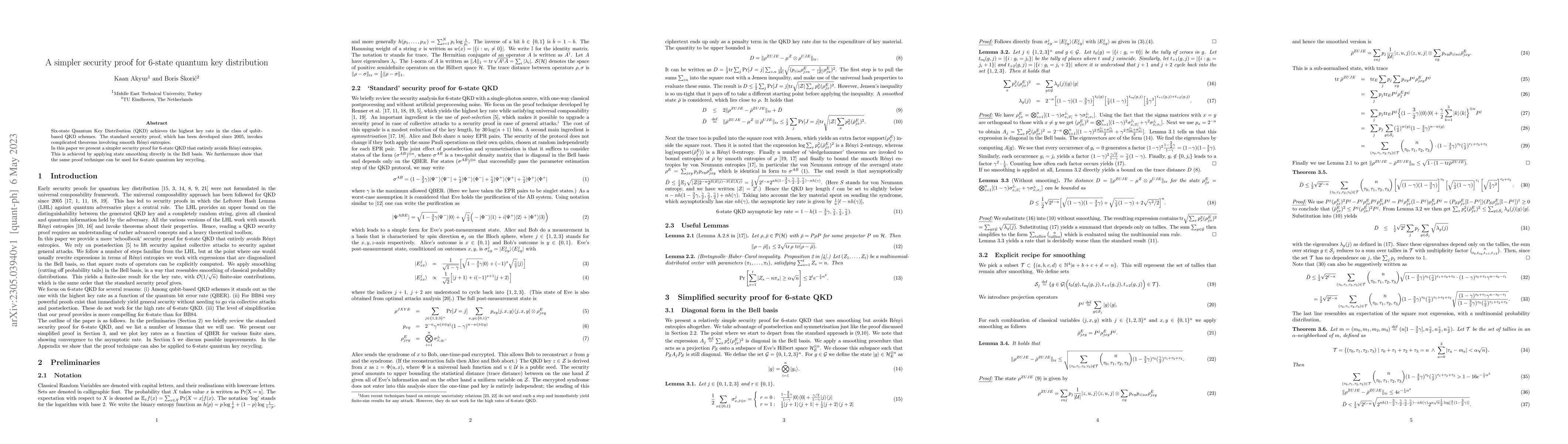 Thumbnail for A simpler security proof for 6-state quantum key distribution