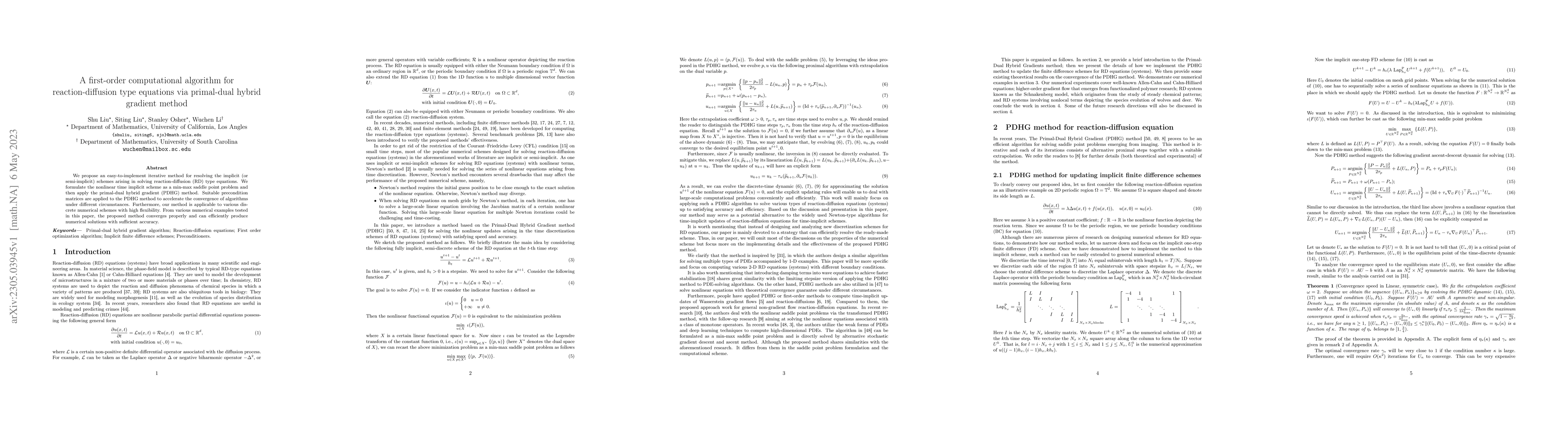 Thumbnail for A first-order computational algorithm for reaction-diffusion type
  equations via primal-dual hybrid gradient method