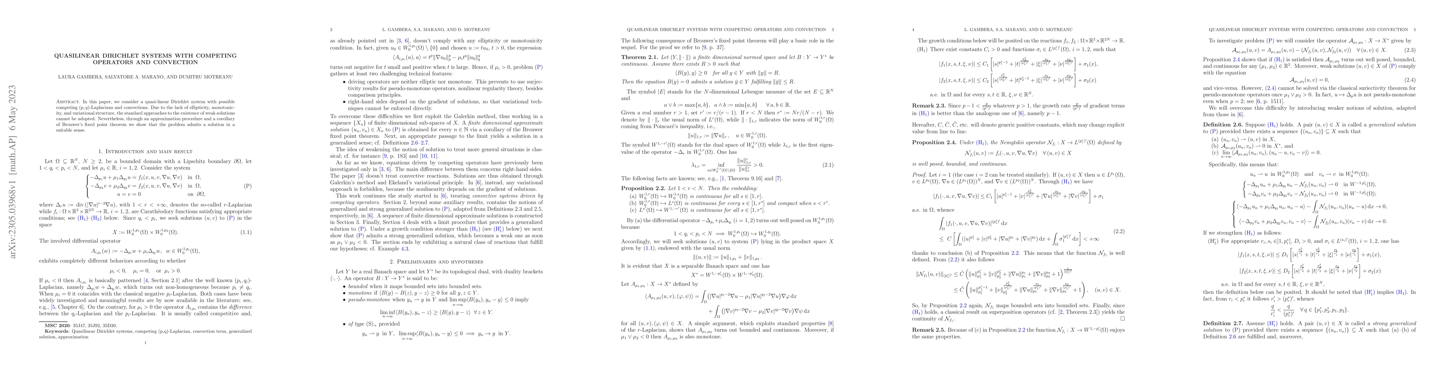 Thumbnail for Quasilinear Dirichlet systems with competing operators and convection