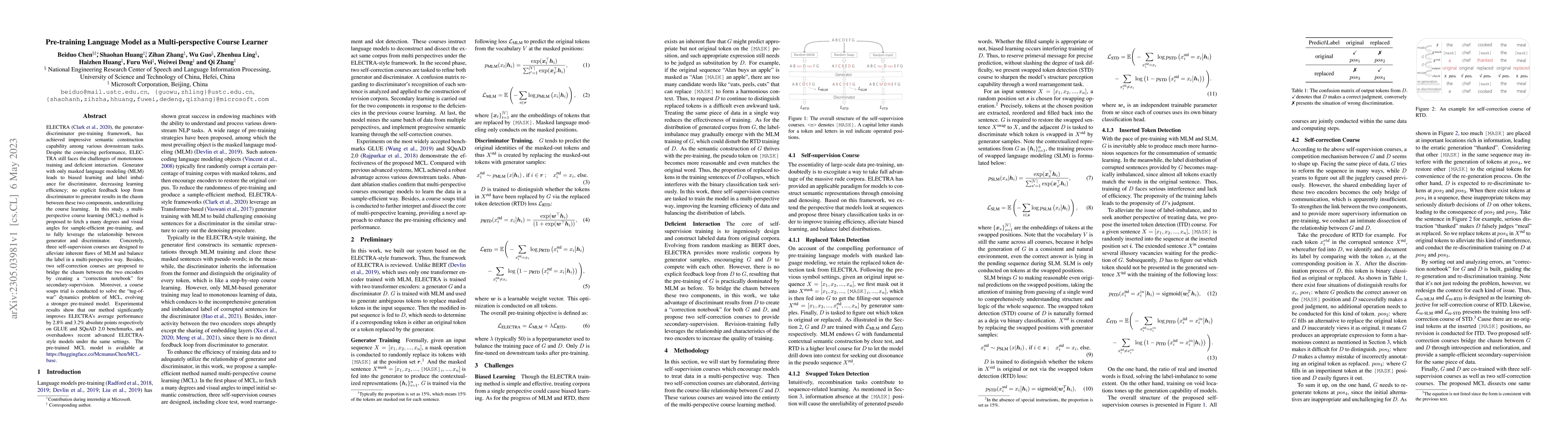 Thumbnail for Pre-training Language Model as a Multi-perspective Course Learner