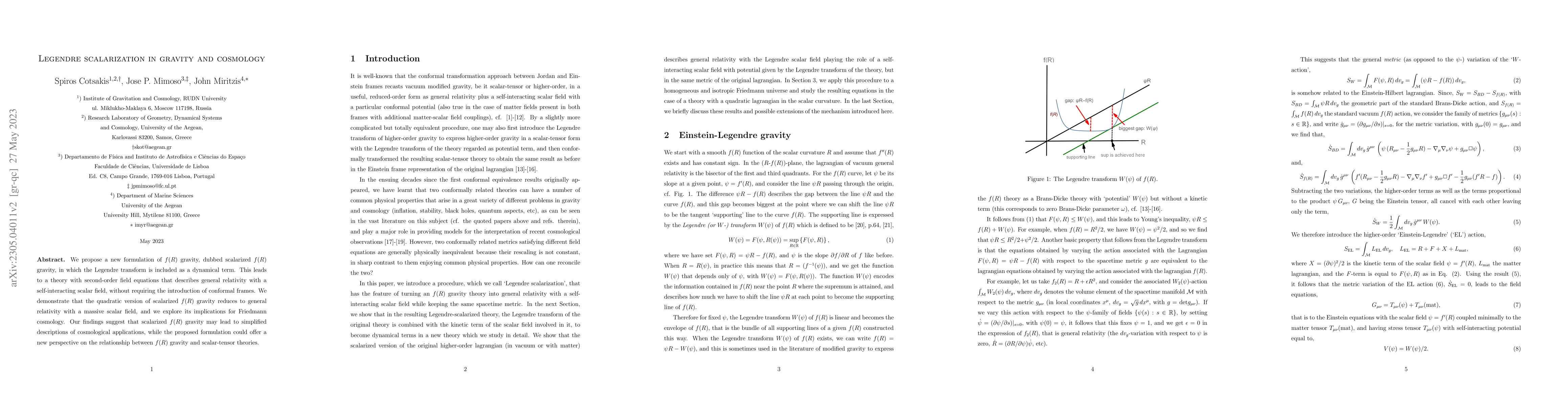 Thumbnail for Legendre scalarization in gravity and cosmology
