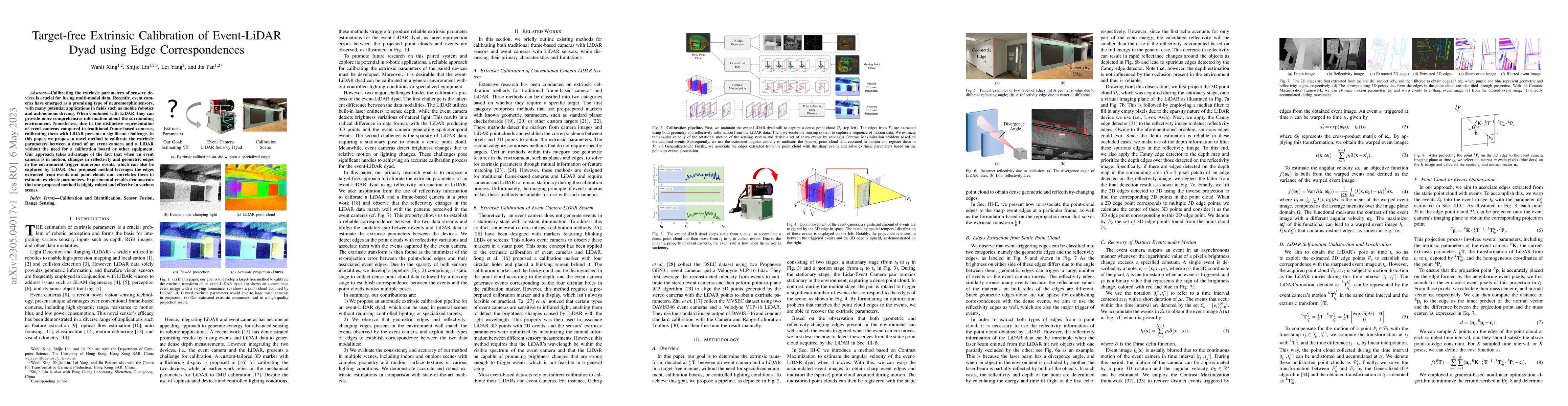 Thumbnail for Target-free Extrinsic Calibration of Event-LiDAR Dyad using Edge
  Correspondences