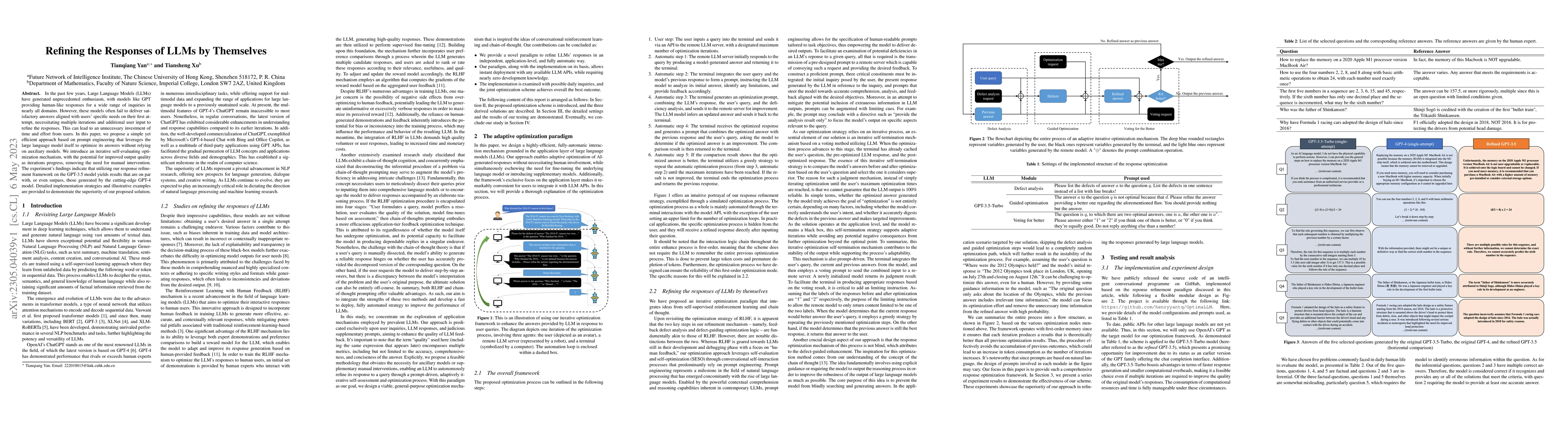 Thumbnail for Refining the Responses of LLMs by Themselves