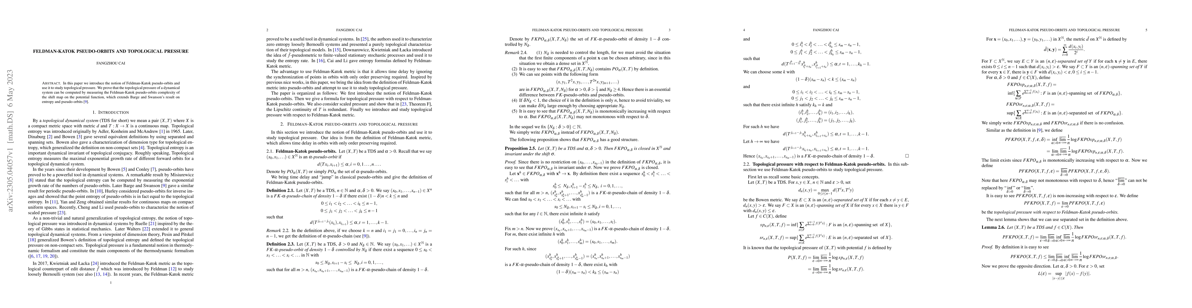 Thumbnail for Feldman-Katok pseudo-orbits and topological pressure