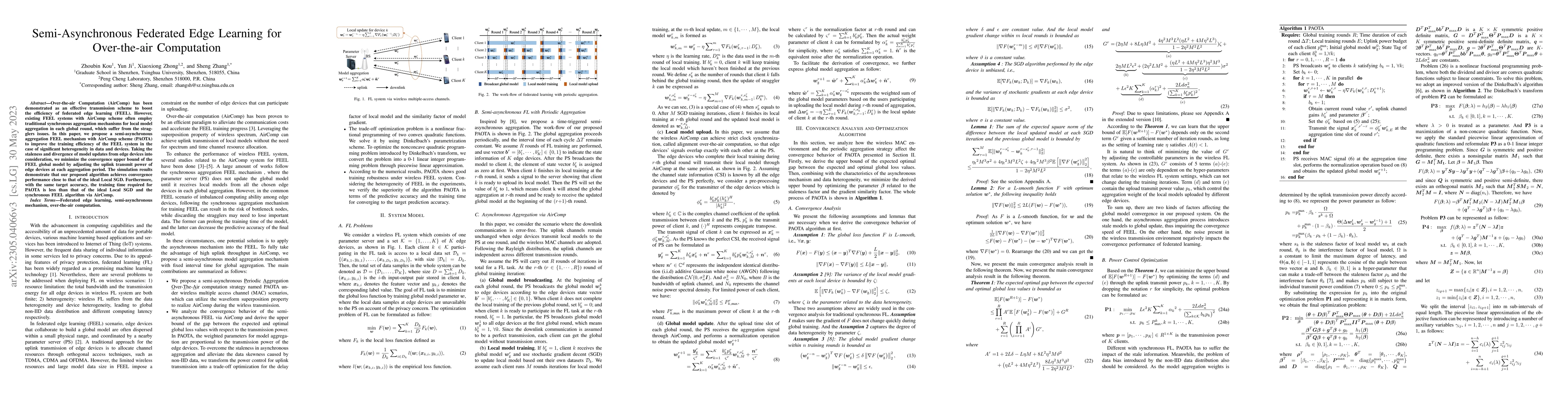 Thumbnail for Semi-Asynchronous Federated Edge Learning Mechanism via Over-the-air
  Computation