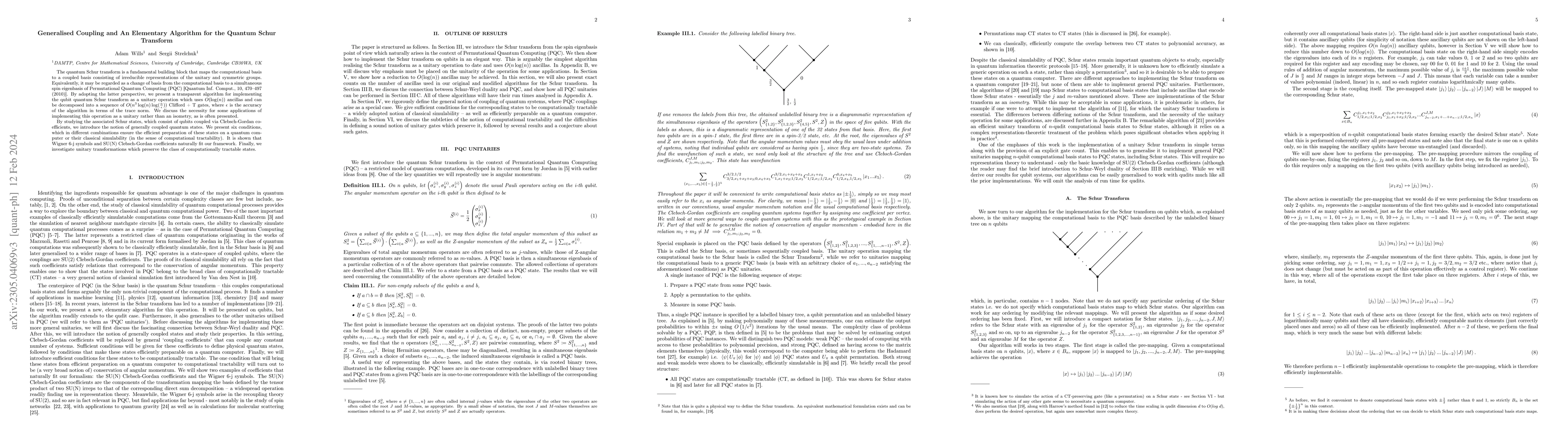 Thumbnail for Generalised Coupling and An Elementary Algorithm for the Quantum Schur
  Transform