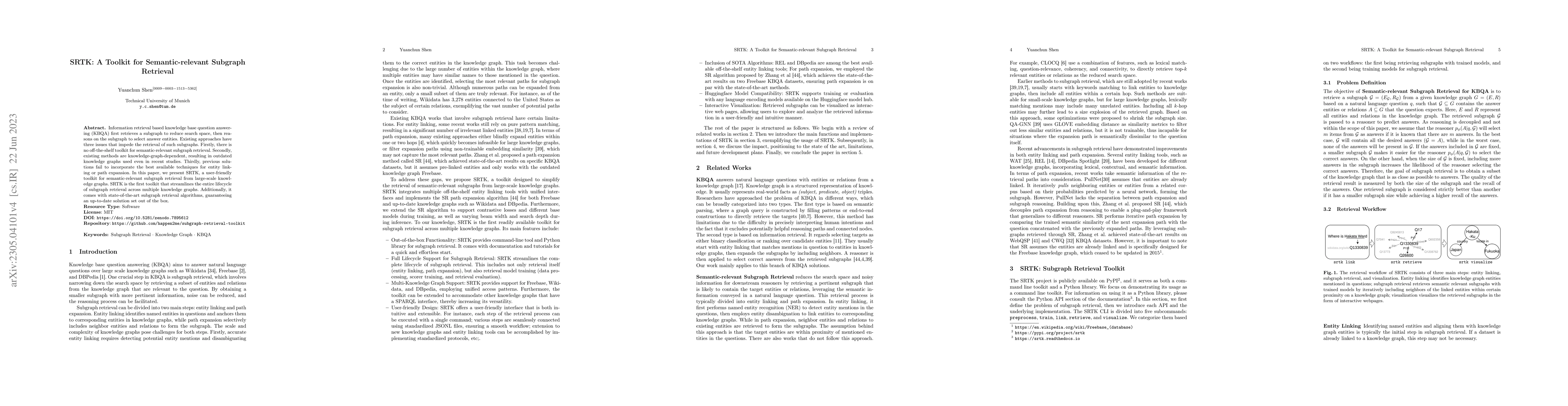 Thumbnail for SRTK: A Toolkit for Semantic-relevant Subgraph Retrieval