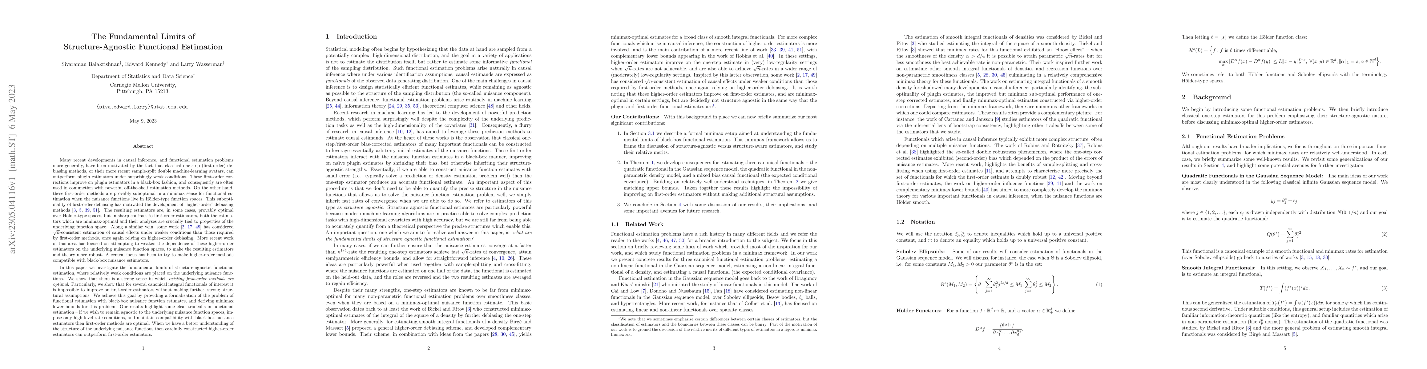 Thumbnail for The Fundamental Limits of Structure-Agnostic Functional Estimation