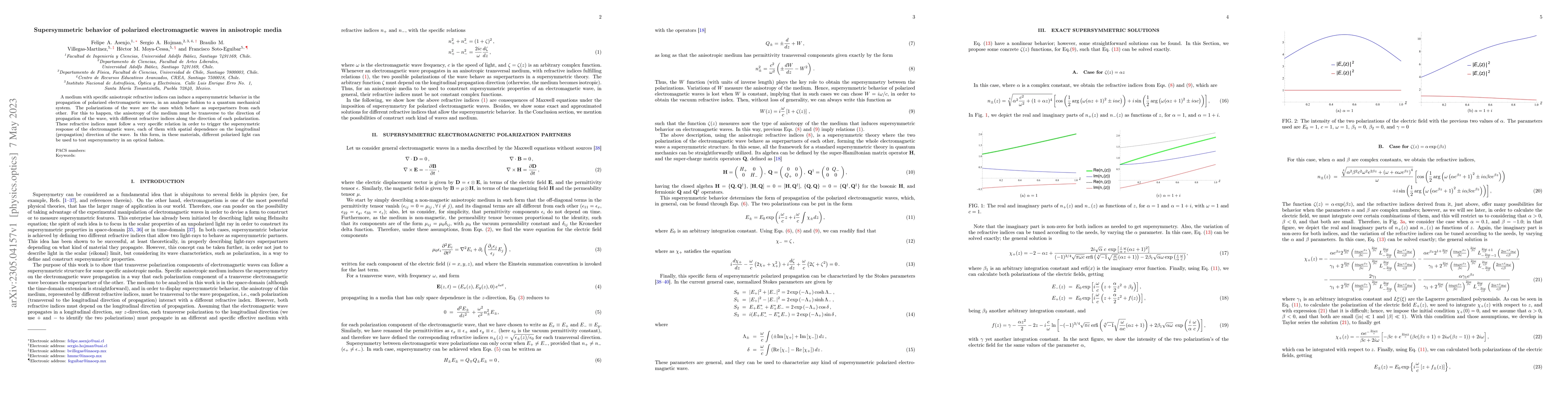 Thumbnail for Supersymmetric behavior of polarized electromagnetic waves in
  anisotropic media