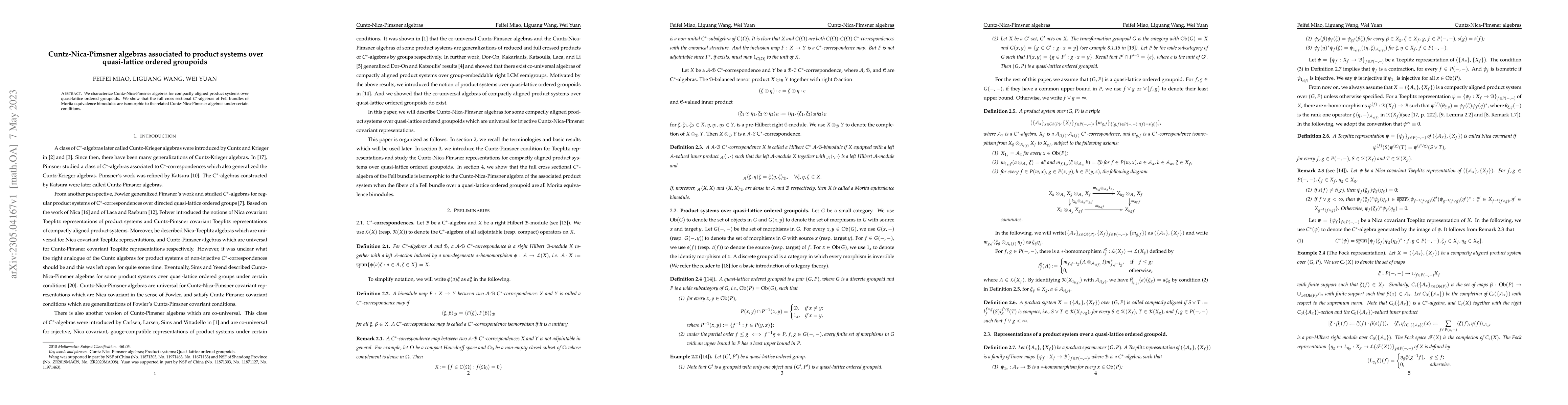 Thumbnail for Cuntz-Nica-Pimsner algebras associated to product systems over
  quasi-lattice ordered groupoids