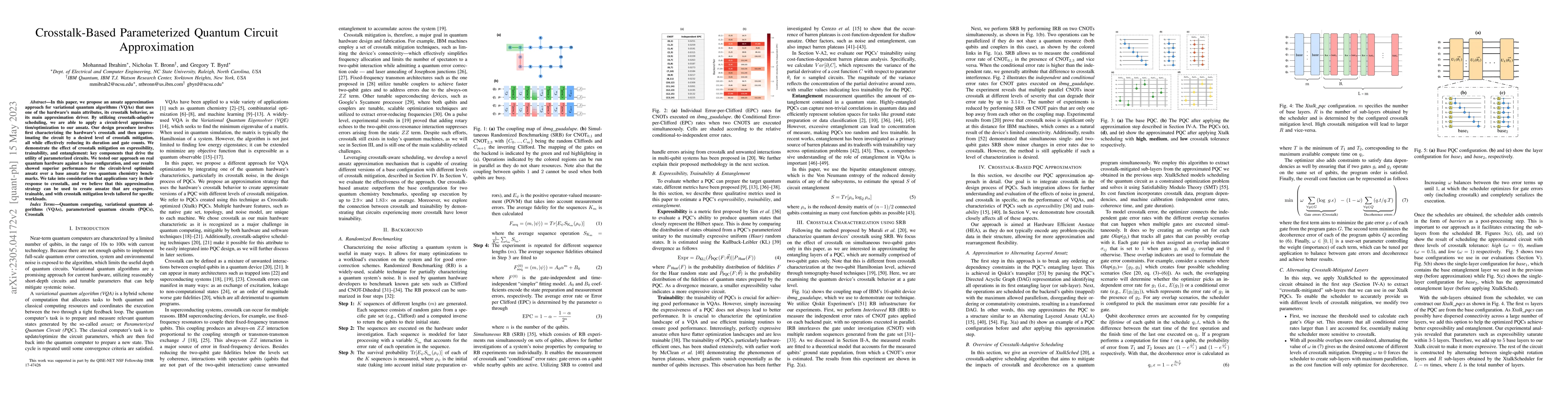 Thumbnail for Crosstalk-Based Parameterized Quantum Circuit Approximation