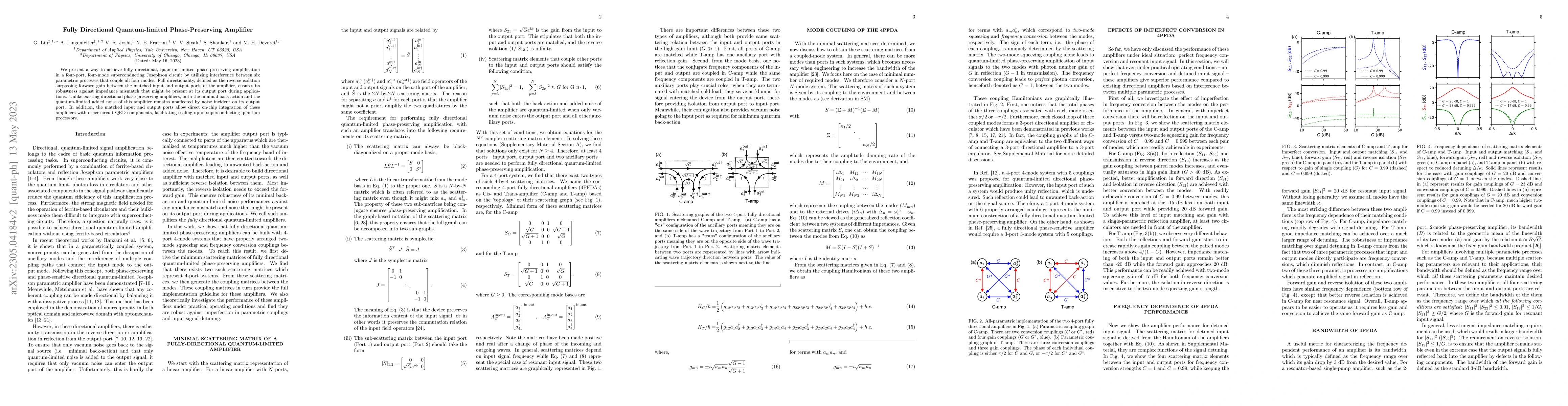 Thumbnail for Fully Directional Quantum-limited Phase-Preserving Amplifier