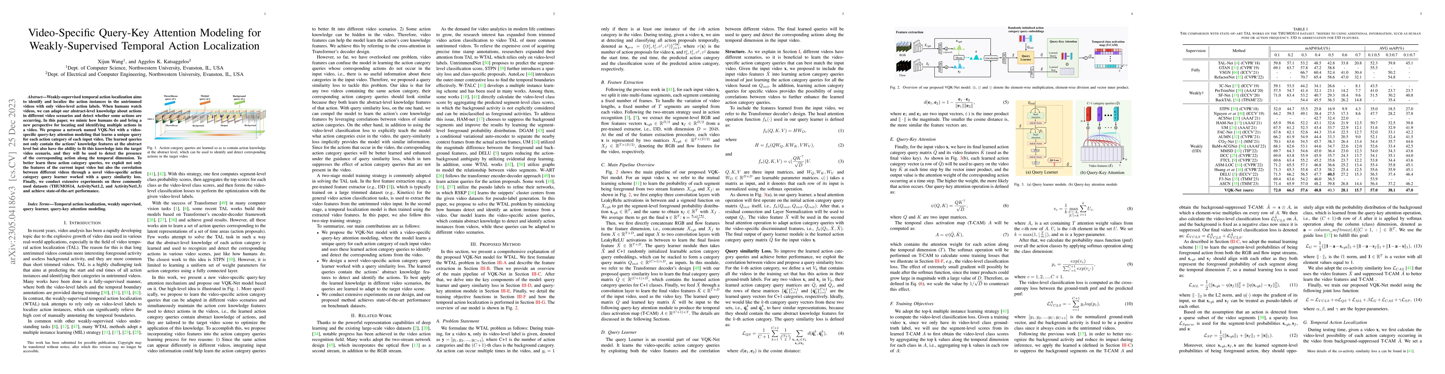 Thumbnail for Video-Specific Query-Key Attention Modeling for Weakly-Supervised
  Temporal Action Localization