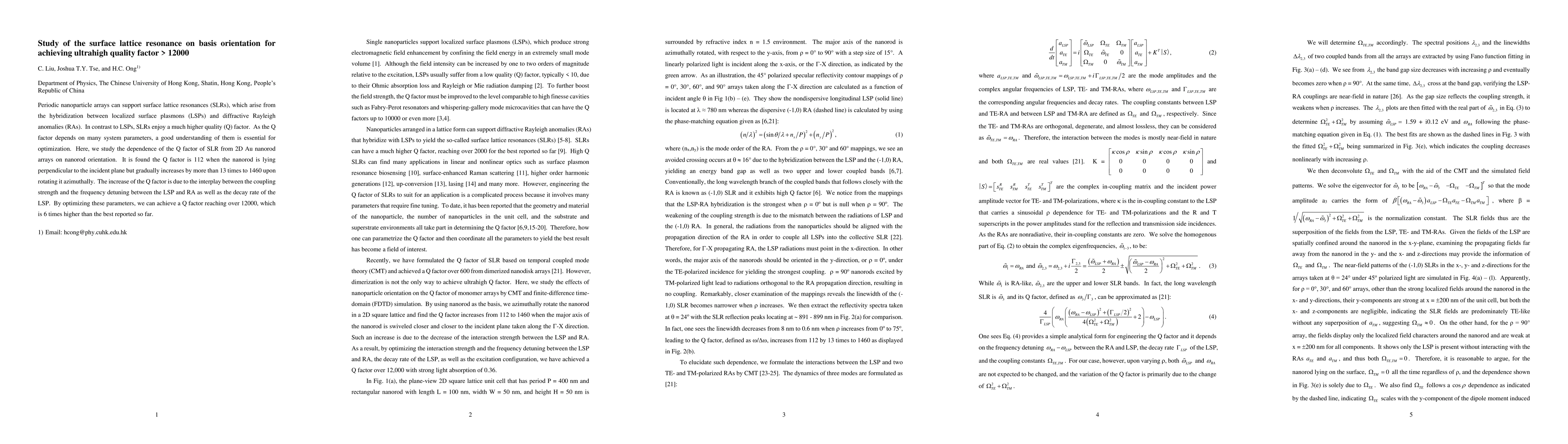 Thumbnail for Study of the surface lattice resonance on basis orientation for
  achieving ultrahigh quality factor > 12000