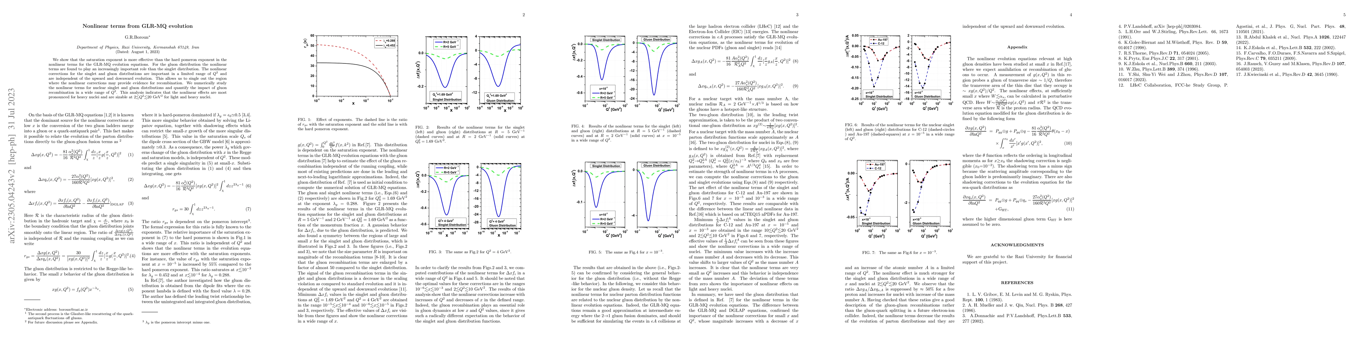 Thumbnail for Nonlinear terms from GLR-MQ evolution