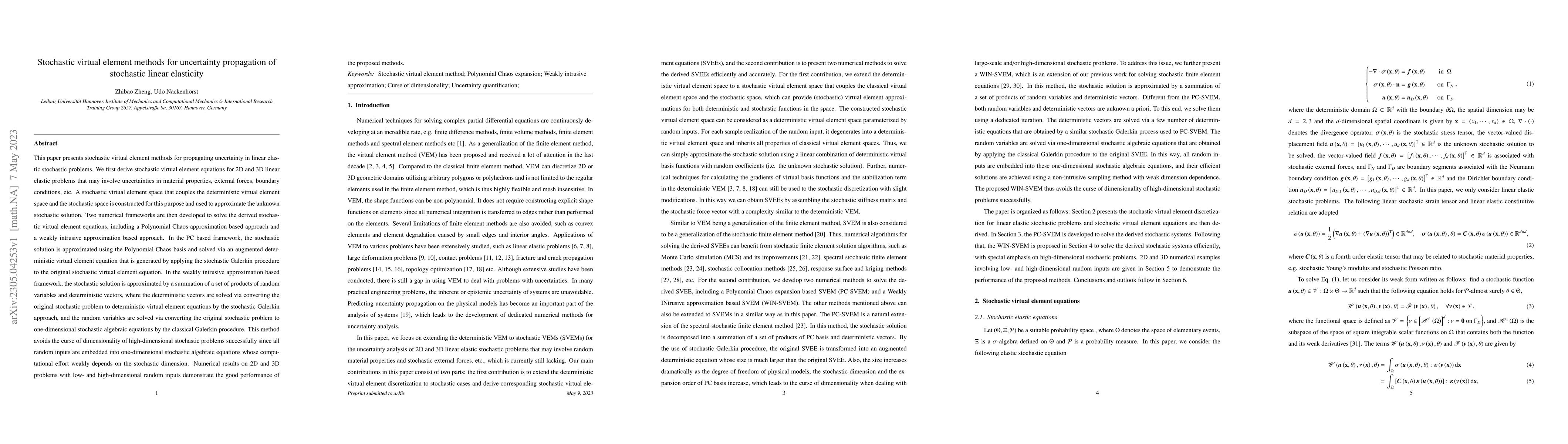 Thumbnail for Stochastic virtual element methods for uncertainty propagation of
  stochastic linear elasticity