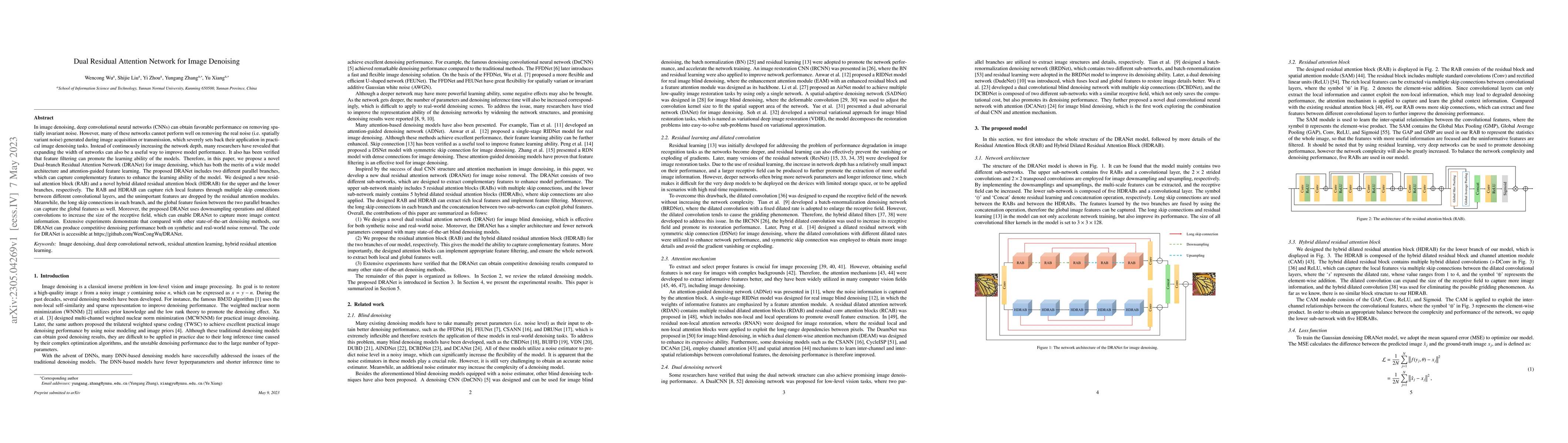 Thumbnail for Dual Residual Attention Network for Image Denoising
