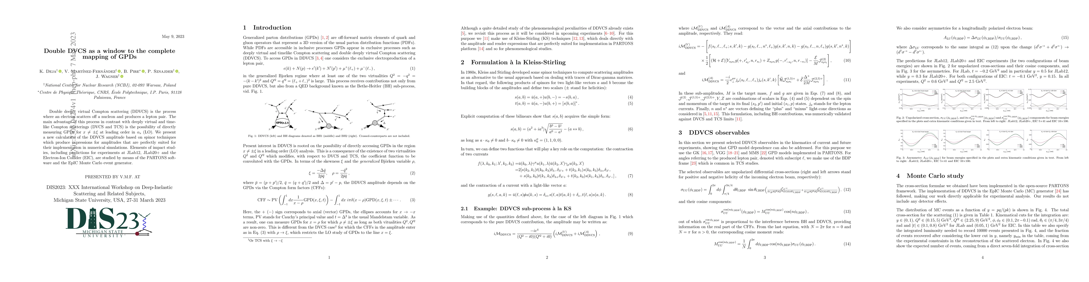Thumbnail for Double DVCS as a window to the complete mapping of GPDs
