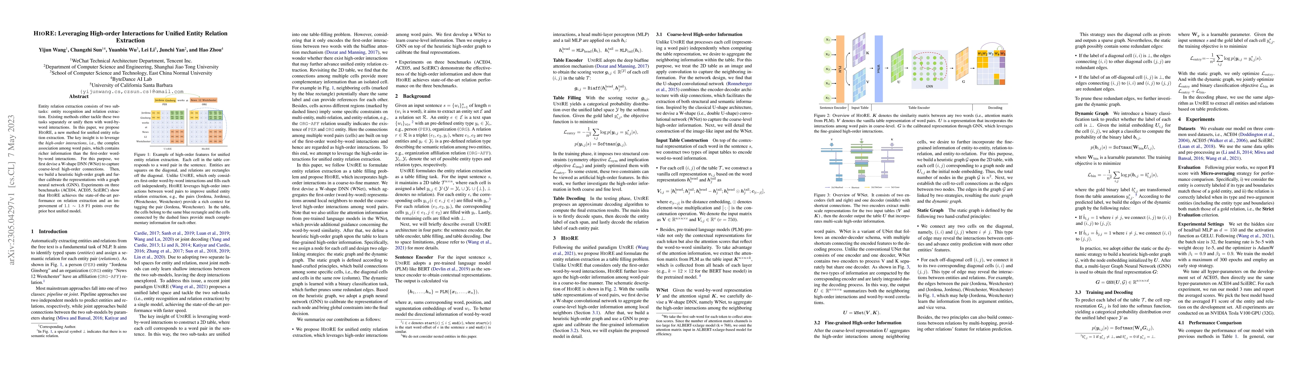 Thumbnail for HIORE: Leveraging High-order Interactions for Unified Entity Relation
  Extraction