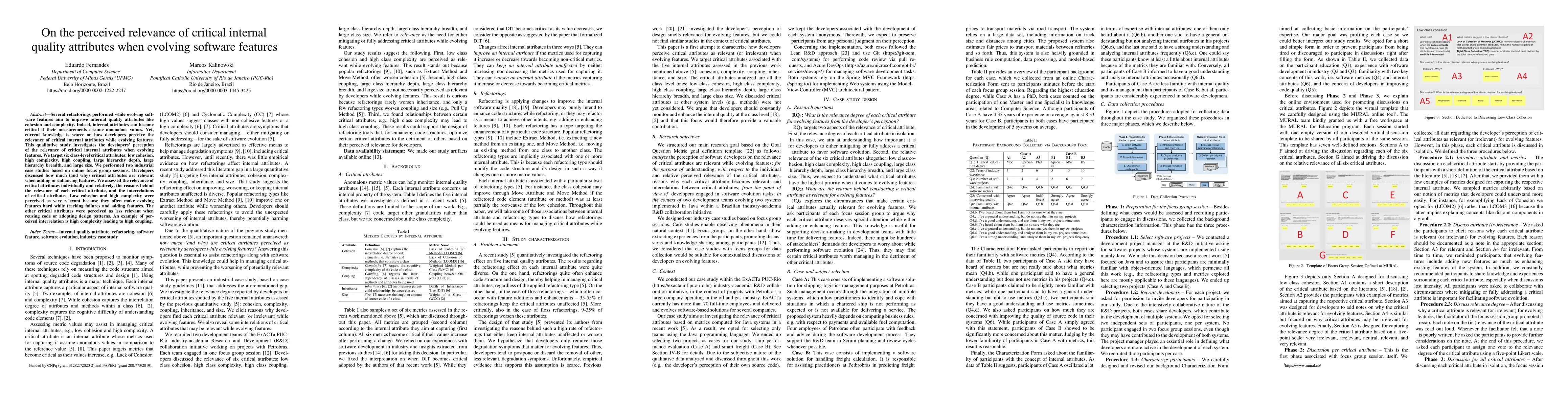 Thumbnail for On the perceived relevance of critical internal quality attributes when
  evolving software features