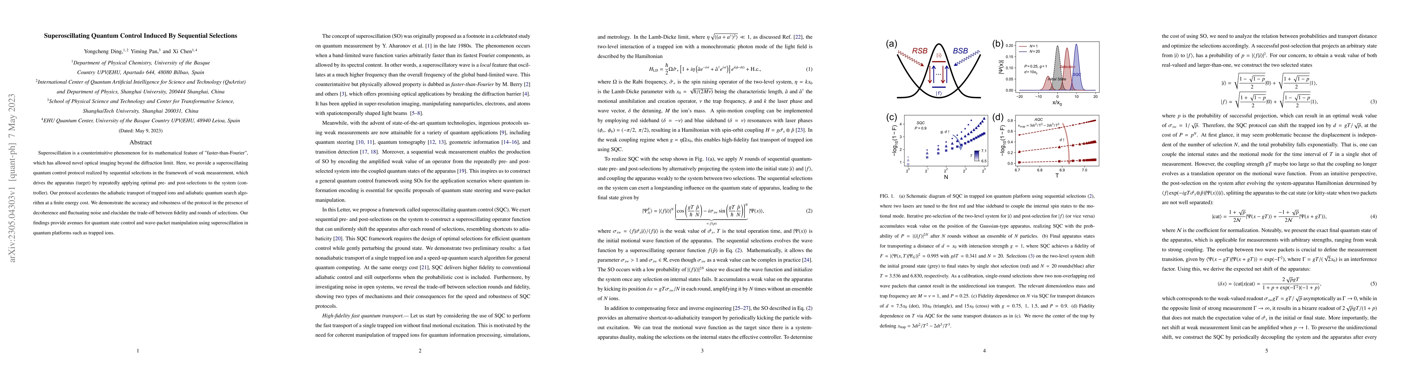Thumbnail for Superoscillating Quantum Control Induced By Sequential Selections