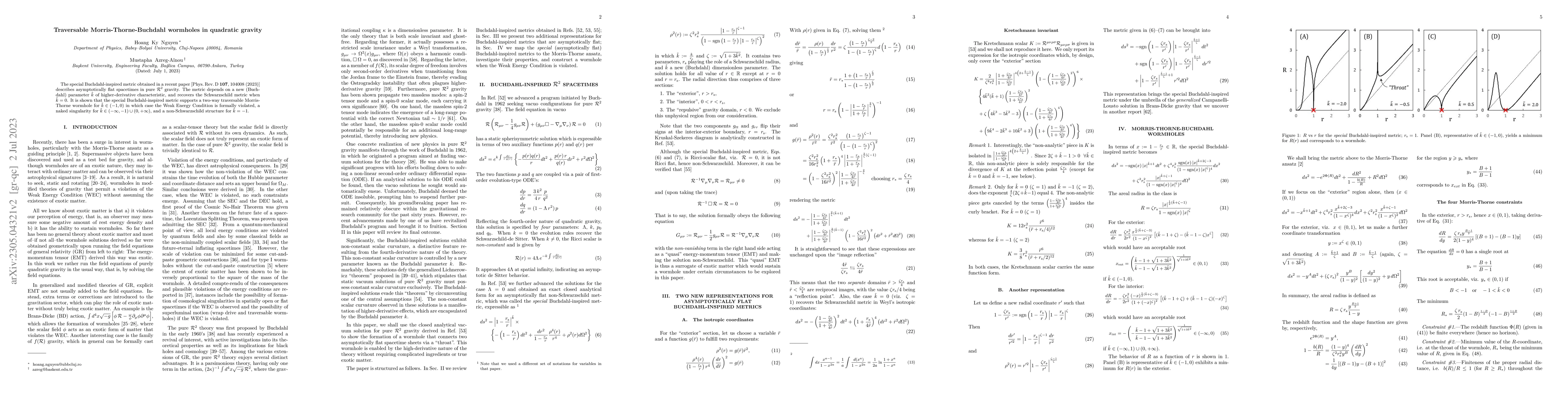 Thumbnail for Traversable Morris-Thorne-Buchdahl wormholes in quadratic gravity