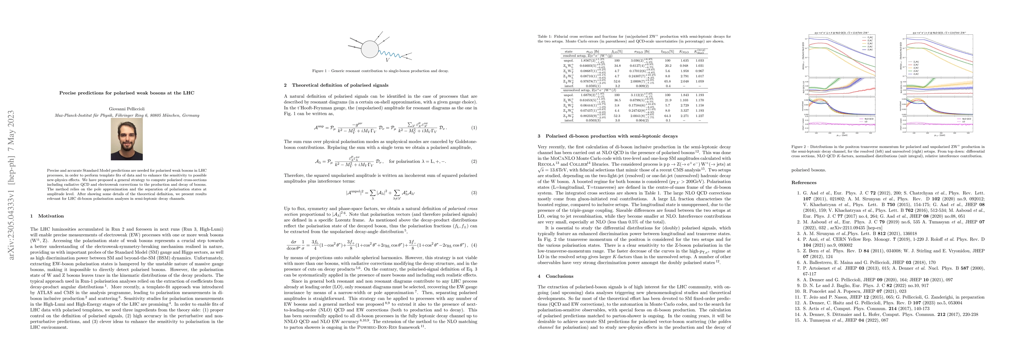 Thumbnail for Precise predictions for polarised weak bosons at the LHC