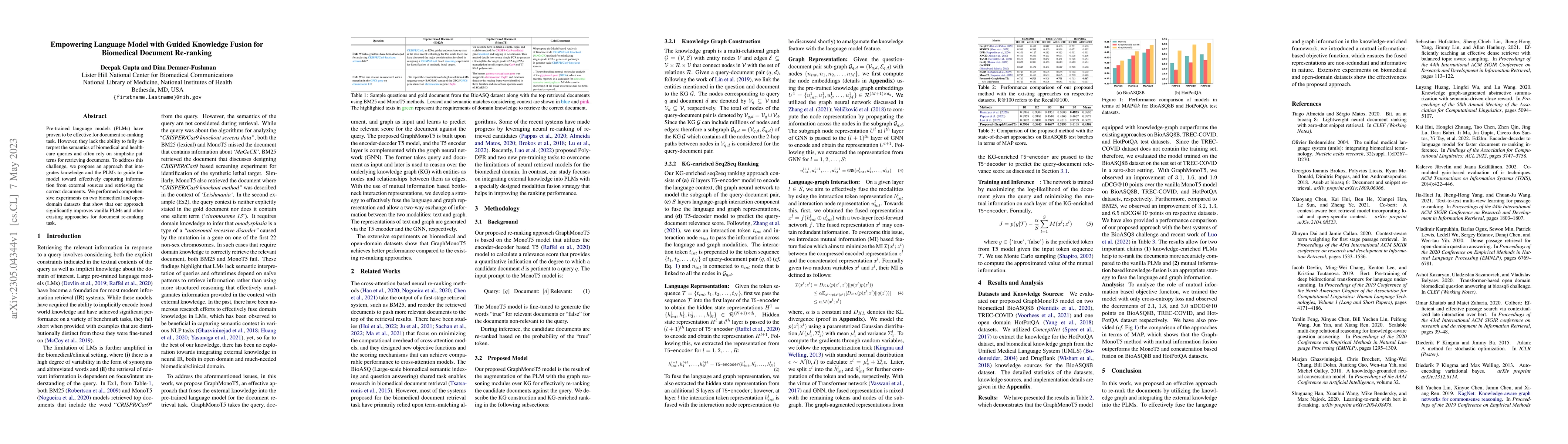 Thumbnail for Empowering Language Model with Guided Knowledge Fusion for Biomedical
  Document Re-ranking