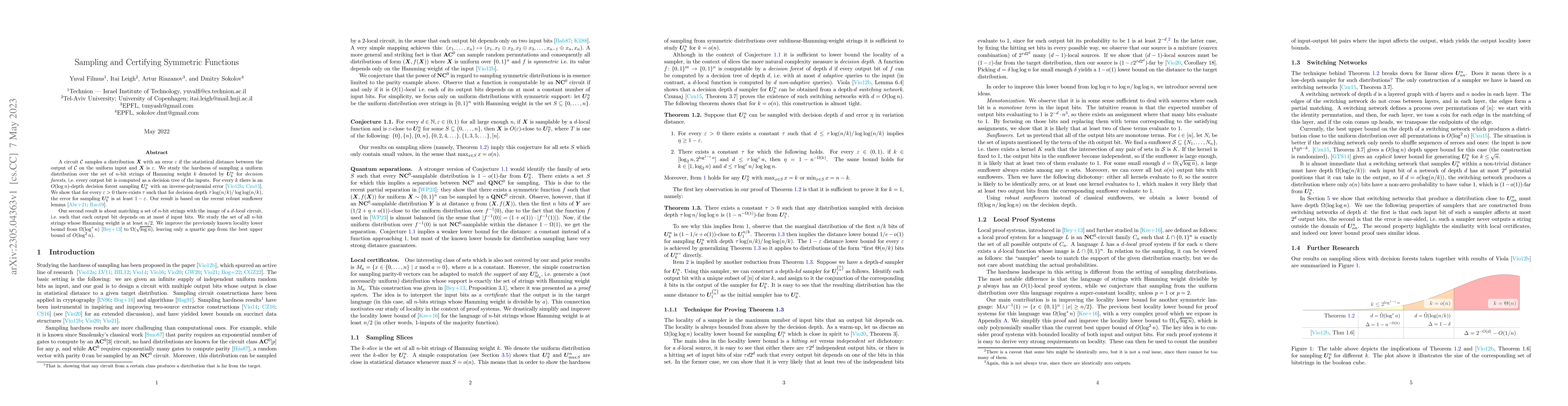 Thumbnail for Sampling and Certifying Symmetric Functions