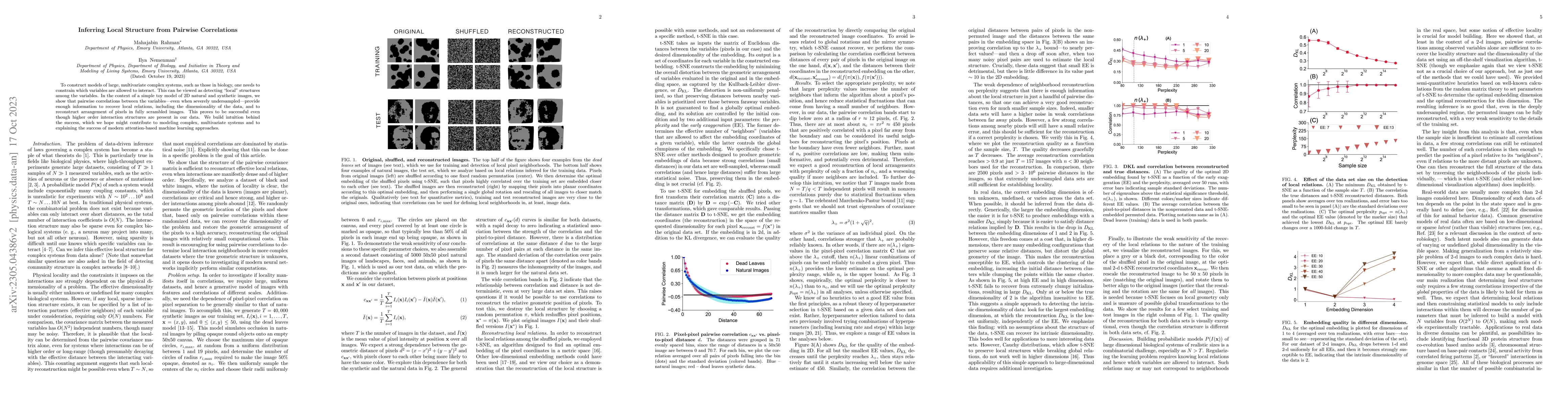 Thumbnail for Inferring Local Structure from Pairwise Correlations