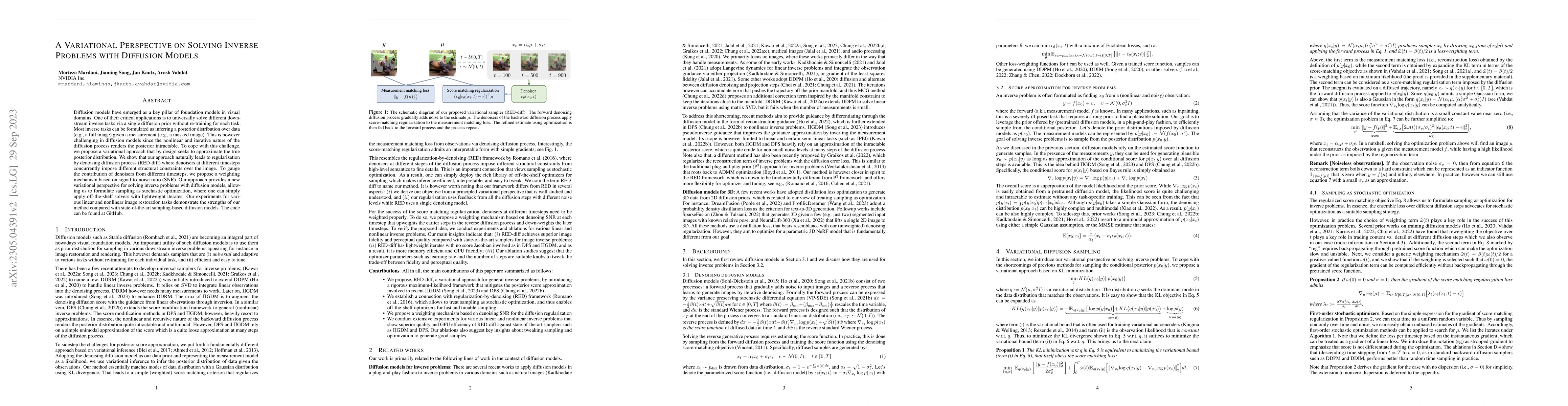 Thumbnail for A Variational Perspective on Solving Inverse Problems with Diffusion
  Models