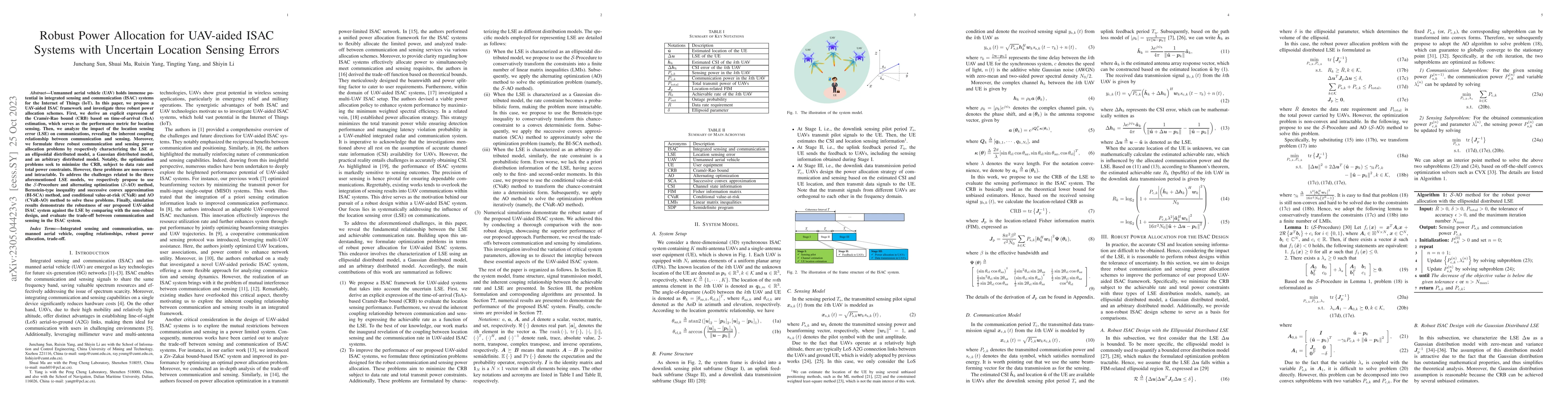 Thumbnail for Robust Power Allocation for UAV-aided ISAC Systems with Uncertain
  Location Sensing Errors