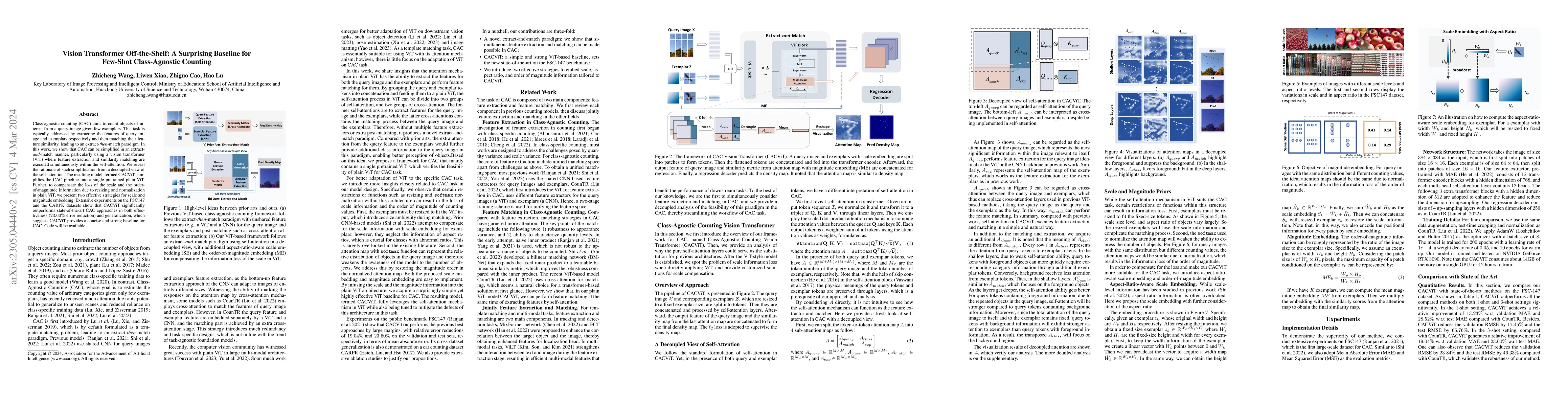 Thumbnail for Vision Transformer Off-the-Shelf: A Surprising Baseline for Few-Shot
  Class-Agnostic Counting
