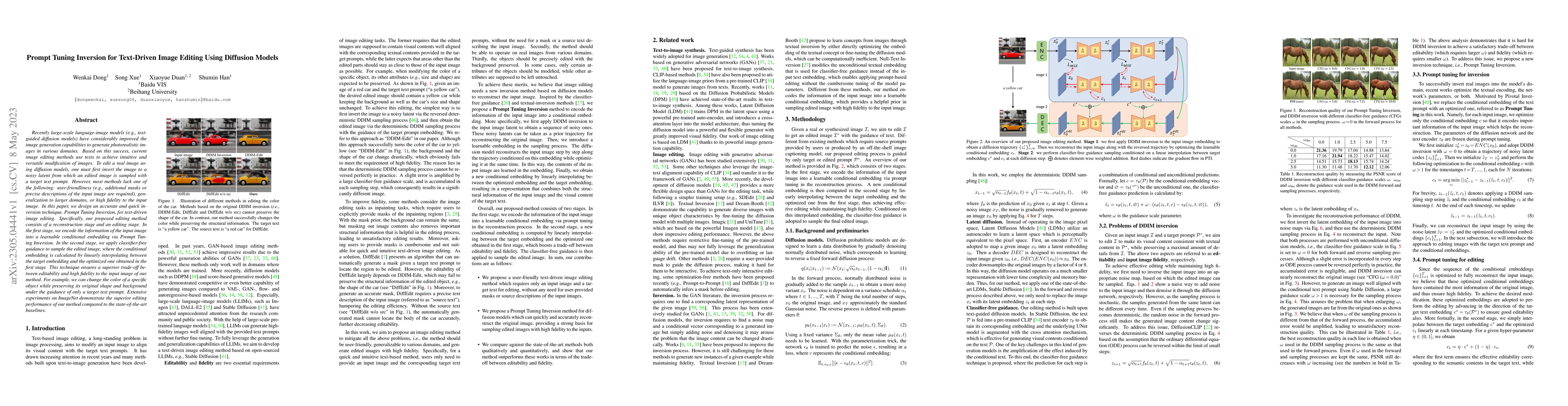 Thumbnail for Prompt Tuning Inversion for Text-Driven Image Editing Using Diffusion
  Models
