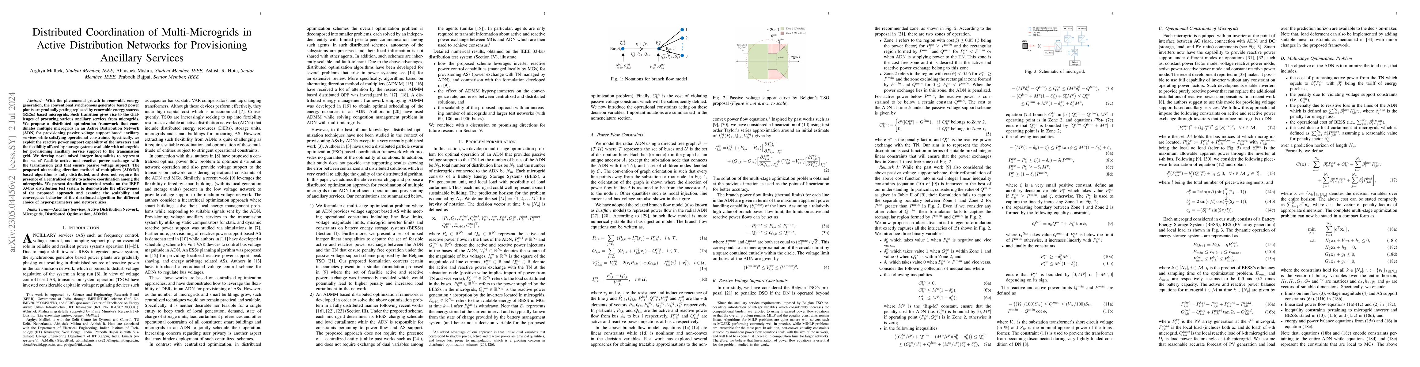 Thumbnail for Distributed Coordination of Multi-Microgrids in Active Distribution
  Networks for Provisioning Ancillary Services