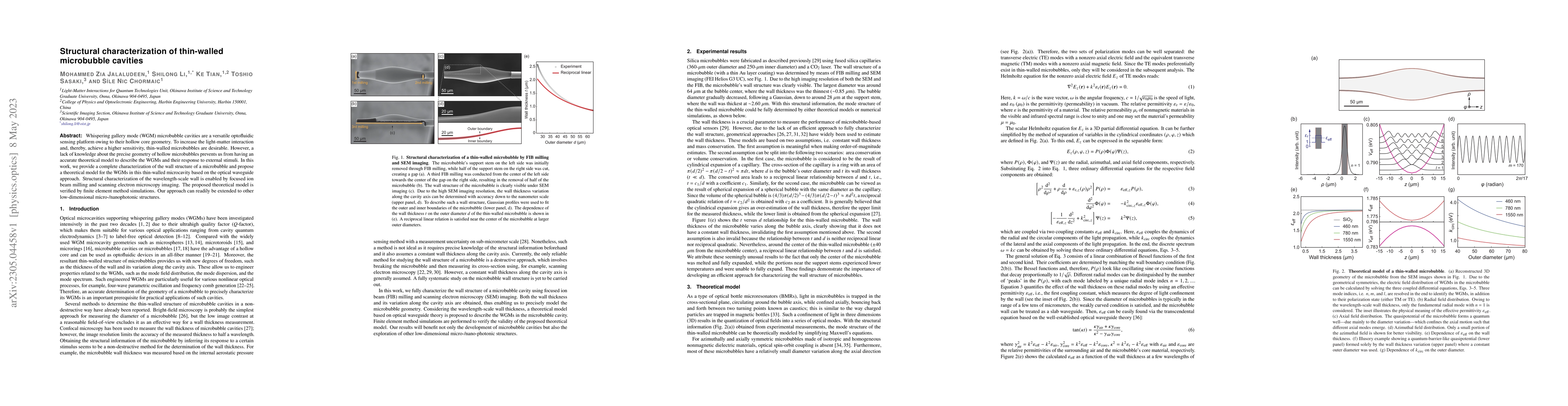 Thumbnail for Structural characterization of thin-walled microbubble cavities