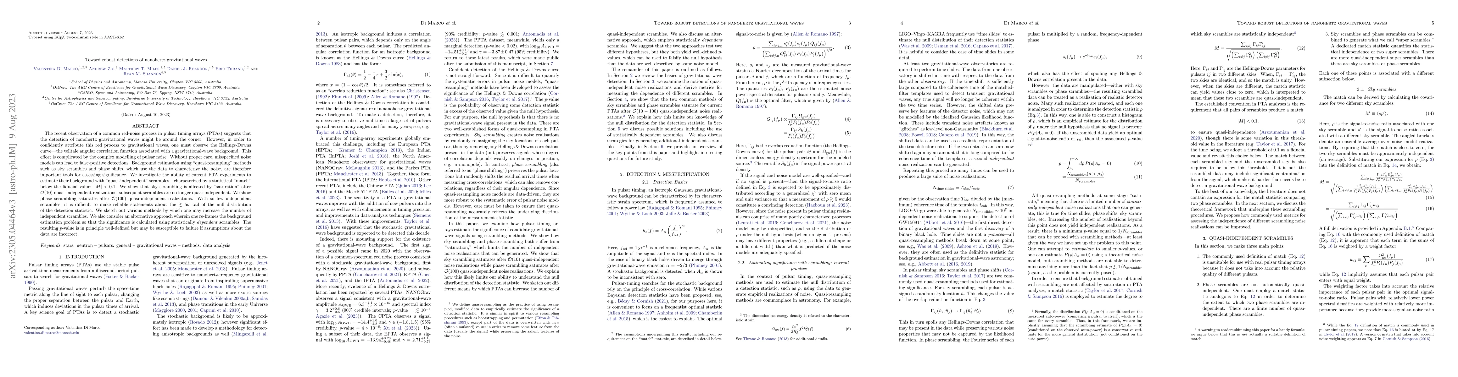 Thumbnail for Toward robust detections of nanohertz gravitational waves