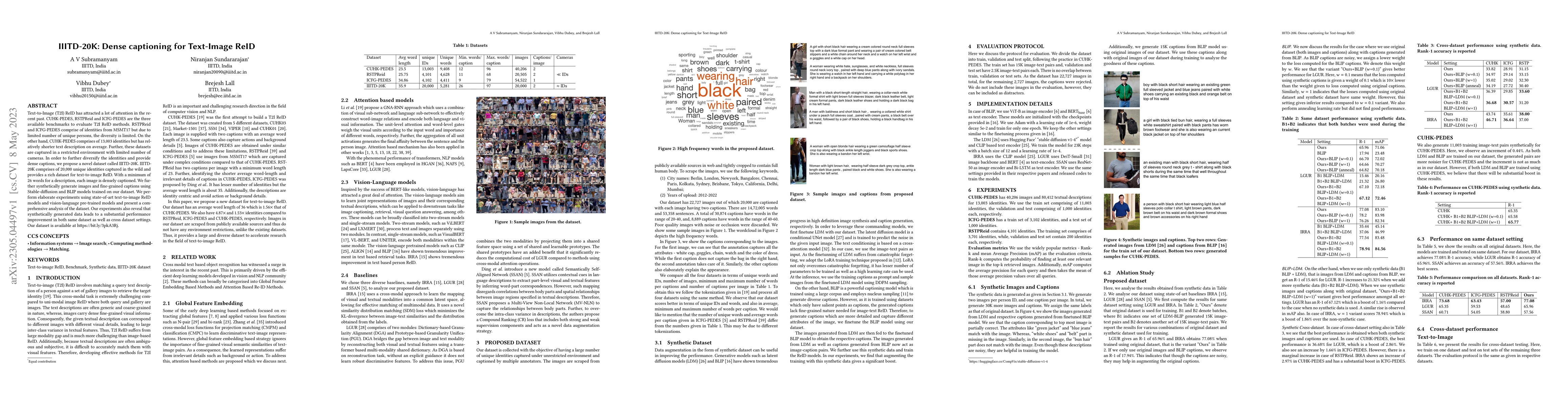 Thumbnail for IIITD-20K: Dense captioning for Text-Image ReID