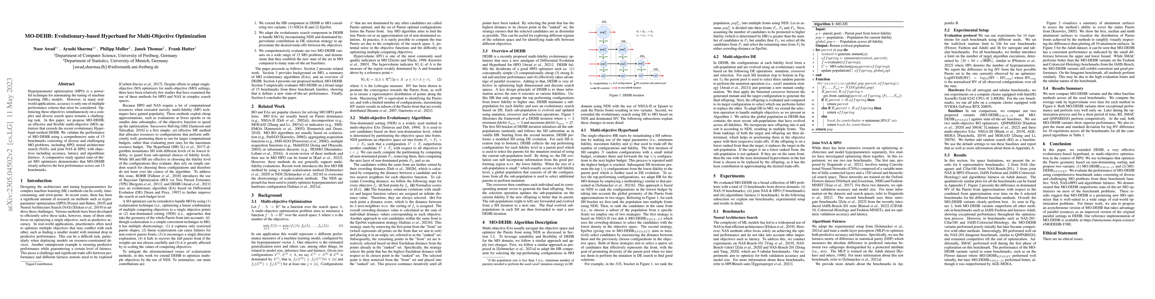 Thumbnail for MO-DEHB: Evolutionary-based Hyperband for Multi-Objective Optimization