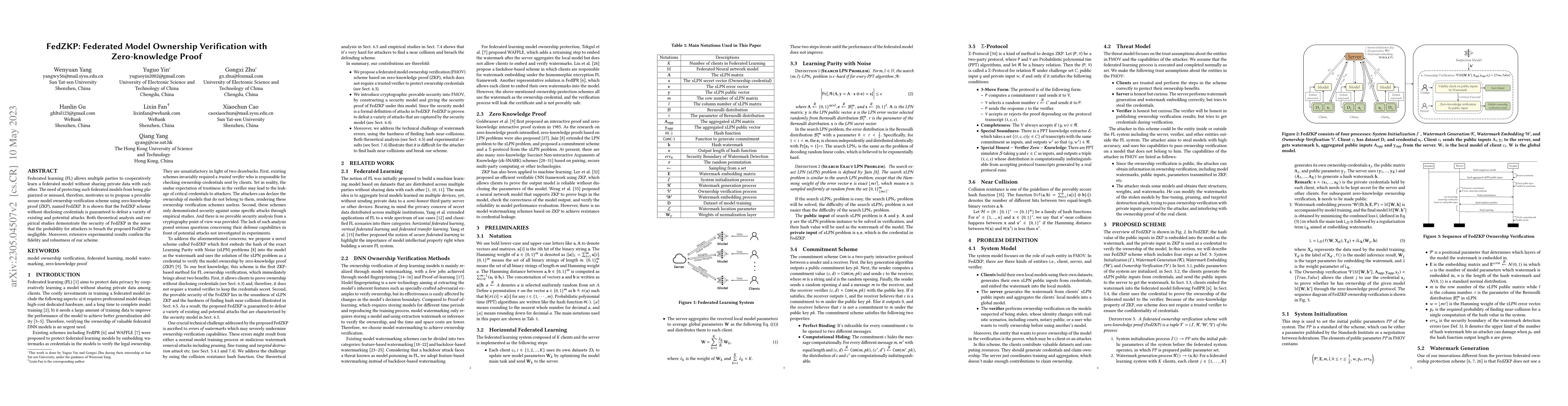 Thumbnail for FedZKP: Federated Model Ownership Verification with Zero-knowledge Proof