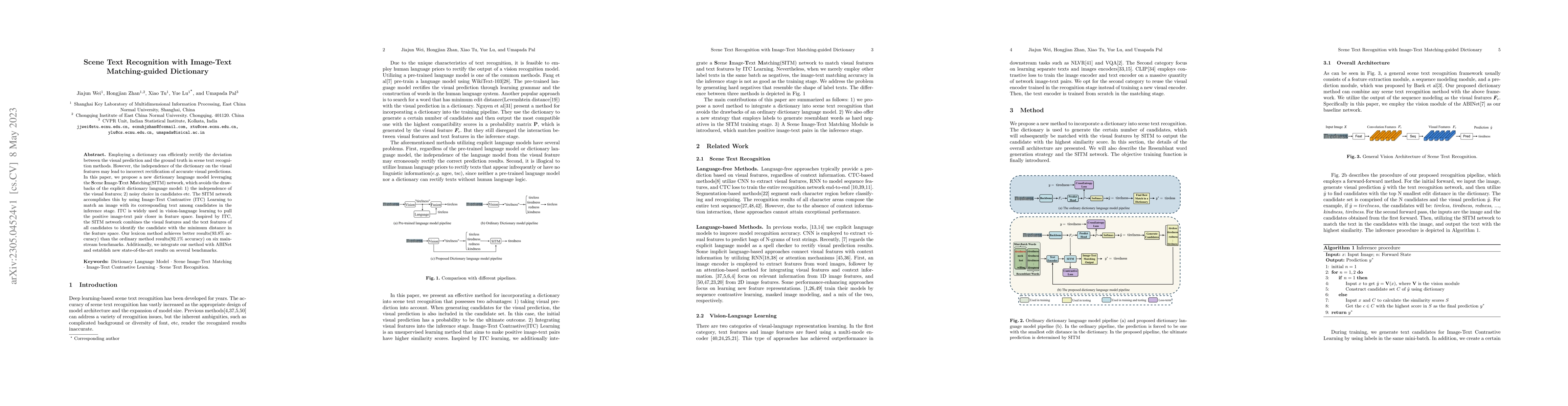 Thumbnail for Scene Text Recognition with Image-Text Matching-guided Dictionary