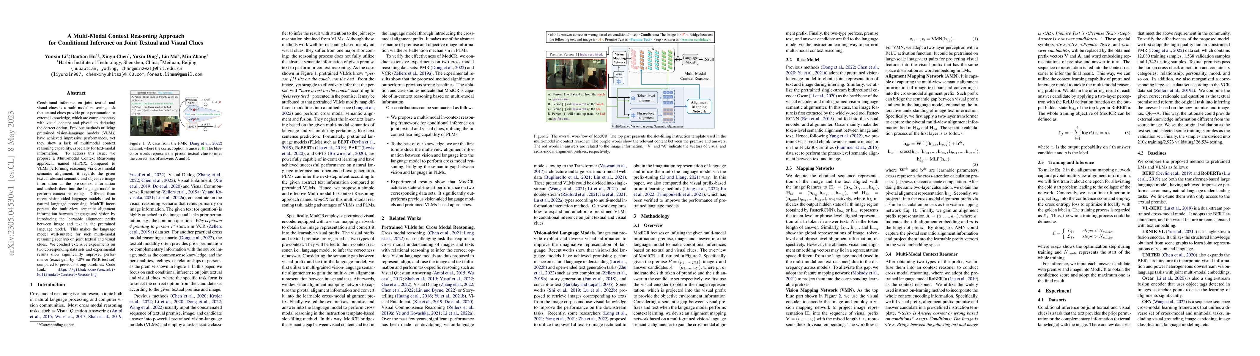 Thumbnail for A Multi-Modal Context Reasoning Approach for Conditional Inference on
  Joint Textual and Visual Clues