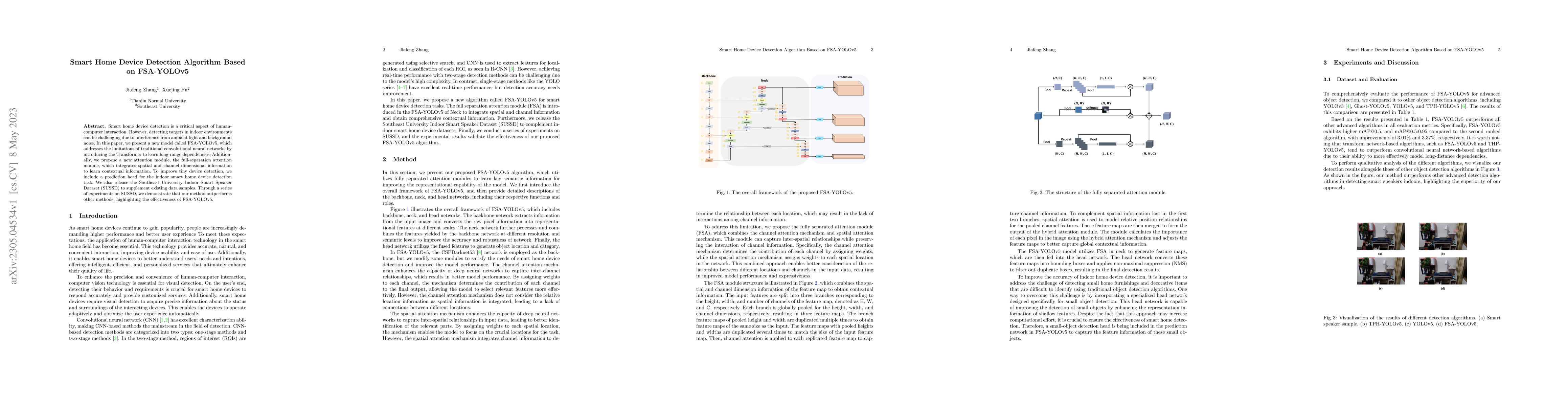 Thumbnail for Smart Home Device Detection Algorithm Based on FSA-YOLOv5