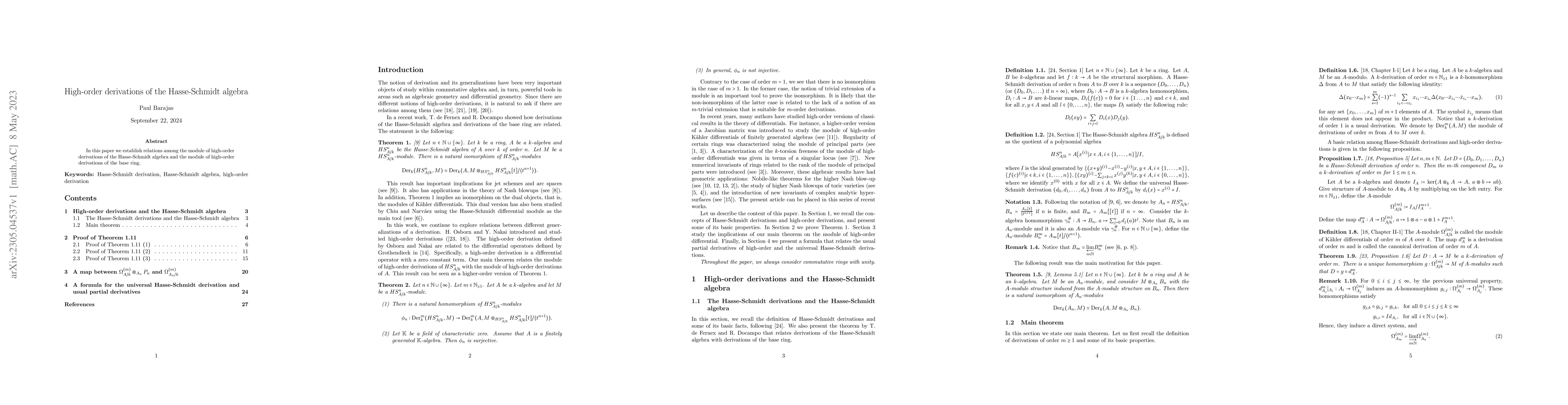 Thumbnail for High-order derivations of the Hasse-Schmidt algebra